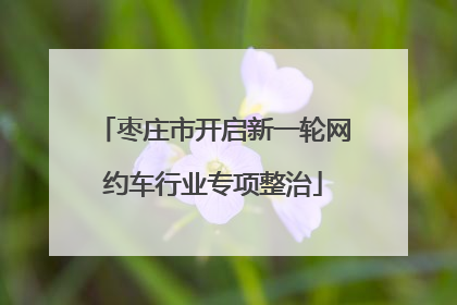 枣庄市开启新一轮网约车行业专项整治