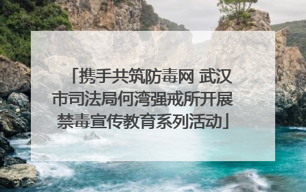 携手共筑防毒网 武汉市司法局何湾强戒所开展禁毒宣传教育系列活动