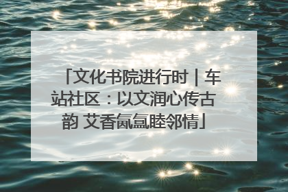 文化书院进行时｜车站社区：以文润心传古韵 艾香氤氲睦邻情