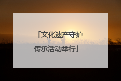 文化遗产守护传承活动举行
