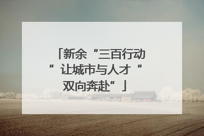 新余“三百行动”让城市与人才“双向奔赴”