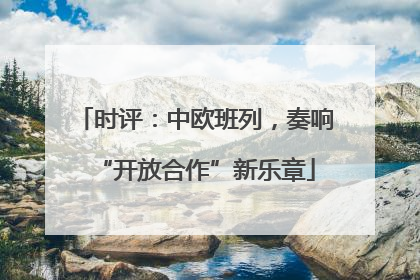 时评:中欧班列,奏响“开放合作”新乐章
