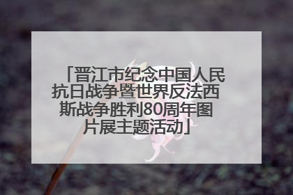 晋江市纪念中国人民抗日战争暨世界反法西斯战争胜利80周年图片展主题活动