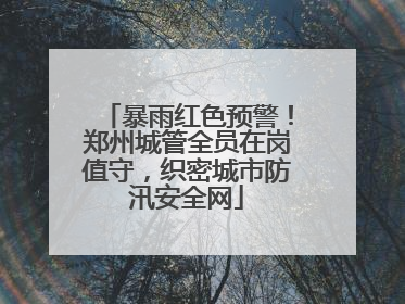暴雨红色预警！郑州城管全员在岗值守，织密城市防汛安全网