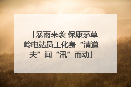 暴雨来袭 保康茅草岭电站员工化身“清道夫”闻“汛”而动