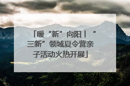 暖“新”向阳丨“三新”领域夏令营亲子活动火热开展