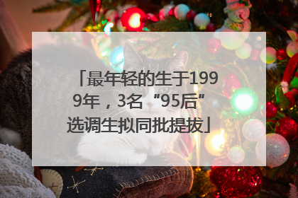 最年轻的生于1999年，3名“95后”选调生拟同批提拔