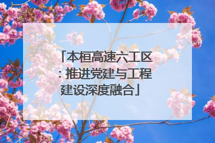 本桓高速六工区：推进党建与工程建设深度融合