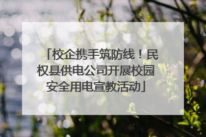 校企携手筑防线！民权县供电公司开展校园安全用电宣教活动
