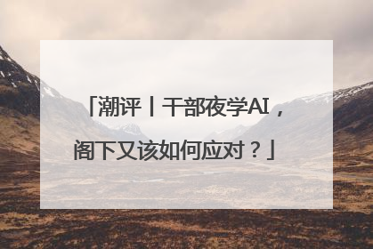 潮评丨干部夜学AI，阁下又该如何应对？