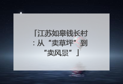 江苏如皋钱长村：从“卖草坪”到“卖风景”