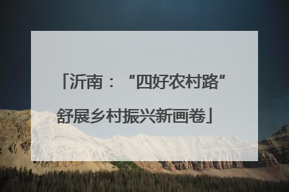 沂南：“四好农村路”舒展乡村振兴新画卷
