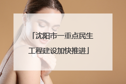 沈阳市一重点民生工程建设加快推进