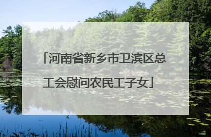 河南省新乡市卫滨区总工会慰问农民工子女