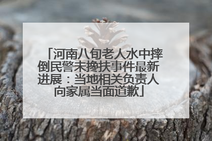 河南八旬老人水中摔倒民警未搀扶事件最新进展：当地相关负责人向家属当面道歉