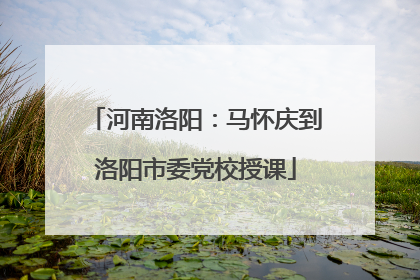 河南洛阳：马怀庆到洛阳市委党校授课