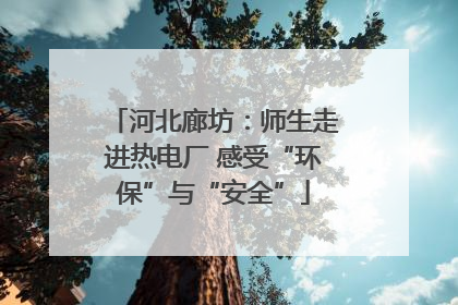 河北廊坊：师生走进热电厂 感受“环保”与“安全”
