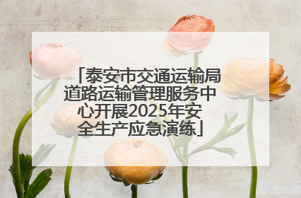 泰安市交通运输局道路运输管理服务中心开展2025年安全生产应急演练