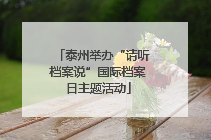 泰州举办“请听档案说”国际档案日主题活动