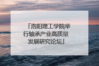 洛阳理工学院举行轴承产业高质量发展研究论坛