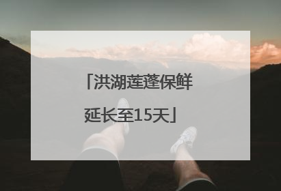 洪湖莲蓬保鲜延长至15天