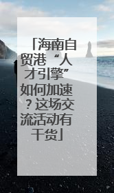 海南自贸港“人才引擎”如何加速？这场交流活动有干货
