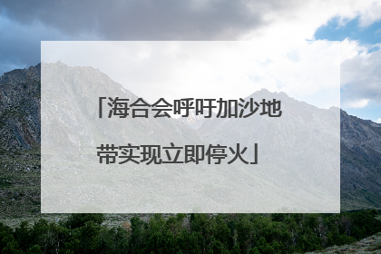海合会呼吁加沙地带实现立即停火