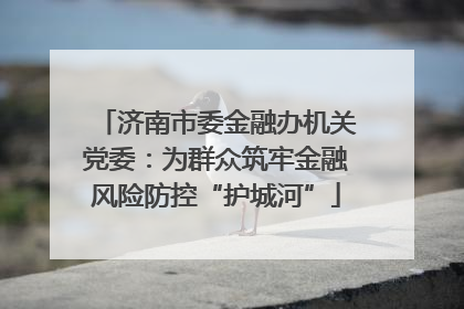 济南市委金融办机关党委：为群众筑牢金融风险防控“护城河”