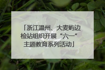 浙江温州、大麦屿边检站组织开展“六一”主题教育系列活动
