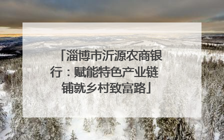 淄博市沂源农商银行：赋能特色产业链 铺就乡村致富路