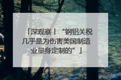 深观察丨“钢铝关税几乎是为伤害美国制造业量身定制的”