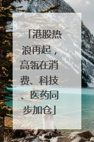 港股热浪再起，高瓴在消费、科技、医药同步加仓