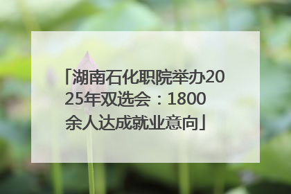 湖南石化职院举办2025年双选会：1800余人达成就业意向