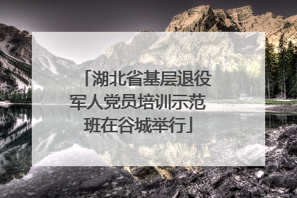湖北省基层退役军人党员培训示范班在谷城举行