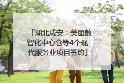 湖北咸安：美团数智化中心仓等4个现代服务业项目签约