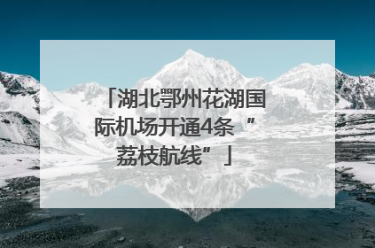 湖北鄂州花湖国际机场开通4条“荔枝航线”