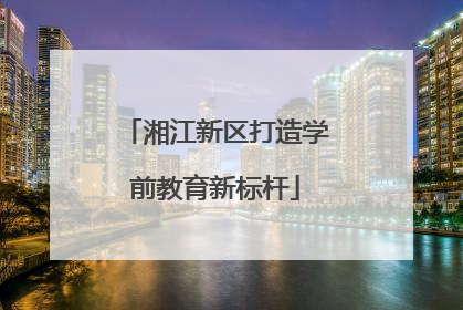湘江新区打造学前教育新标杆