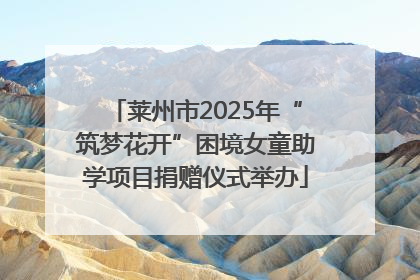 莱州市2025年“筑梦花开”困境女童助学项目捐赠仪式举办