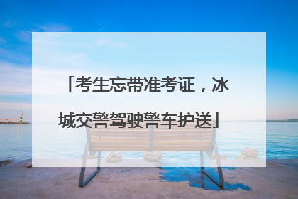 考生忘带准考证，冰城交警驾驶警车护送