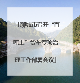 聊城市召开“百吨王”货车专项治理工作部署会议