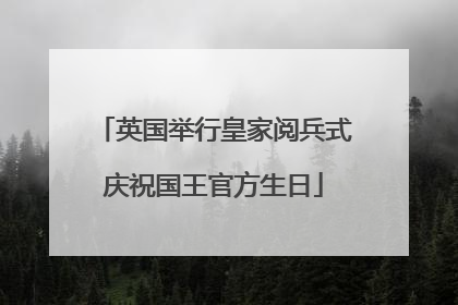 英国举行皇家阅兵式庆祝国王官方生日