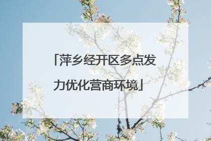 萍乡经开区多点发力优化营商环境
