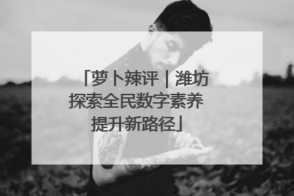 萝卜辣评｜潍坊探索全民数字素养提升新路径