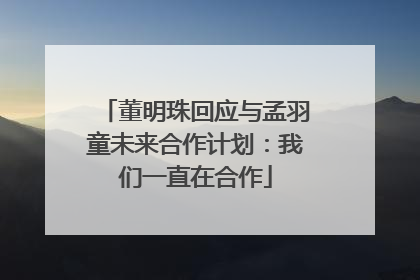 董明珠回应与孟羽童未来合作计划：我们一直在合作