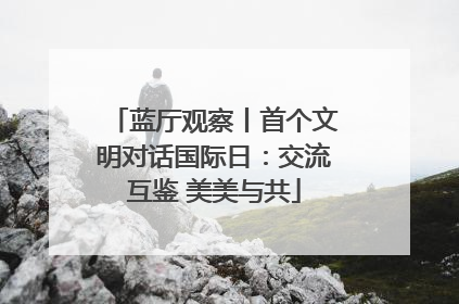 蓝厅观察丨首个文明对话国际日：交流互鉴 美美与共
