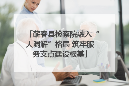 蕲春县检察院融入“大调解”格局 筑牢服务支点建设根基