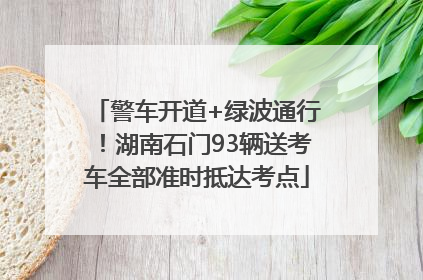 警车开道+绿波通行！湖南石门93辆送考车全部准时抵达考点