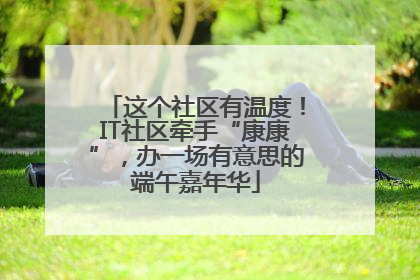 这个社区有温度！IT社区牵手“康康”，办一场有意思的端午嘉年华