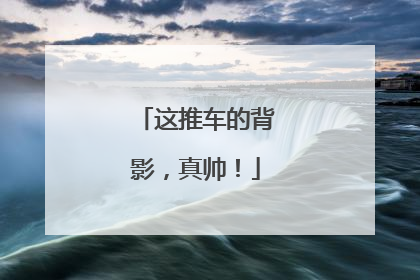 这推车的背影，真帅！