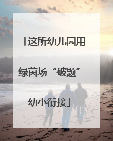 这所幼儿园用绿茵场“破题”幼小衔接